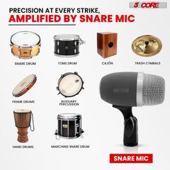 5 Core Snare Microphone XLR Wired Uni Directional Tom Drum and Other