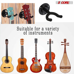 5 Core Guitar Wall Mount Hanger Display Guitar Wall Holder Hook w