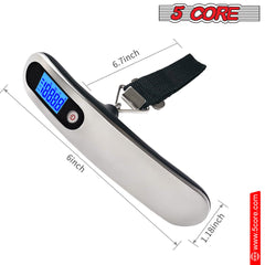 5Core Digital Luggage Scale Weight Scale Travel Hanging Baggage