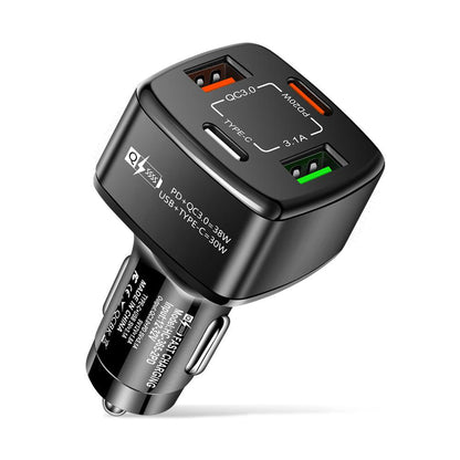 PBG 4-Port Car Charger: 2 PD & 2 USB - Fast, Universal Charging