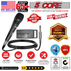 5Core XLR Microphone Dynamic Mic Karaoke Singing Studio Microfono