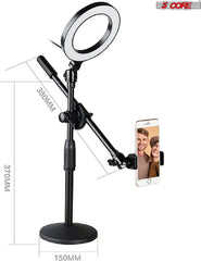 5Core 6 inch Ring Light + Cell Phone Stand Adjustable Ringlight LED