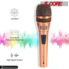 5Core XLR Microphone Dynamic Mic Karaoke Singing Studio Microfono