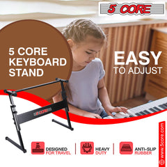 5 Core Keyboard Stand Z Style Height Adjustable Sturdy Piano Riser