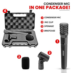 Microphone d'instrument 5Core professionnel XLR cardioïde crayon bâton