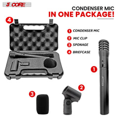 Microphone d'instrument 5Core professionnel XLR cardioïde crayon bâton