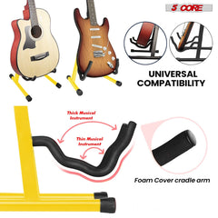 5Core Guitar Stand Floor A Frame Electric Acoustic Bass Soporte Para