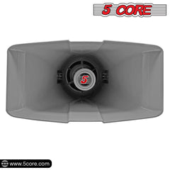 5 Core PA Horn Speaker Outdoor 8x16" Siren Loudspeaker • 40W RMS Loud