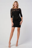 Lace Overlay Bodycon Dress