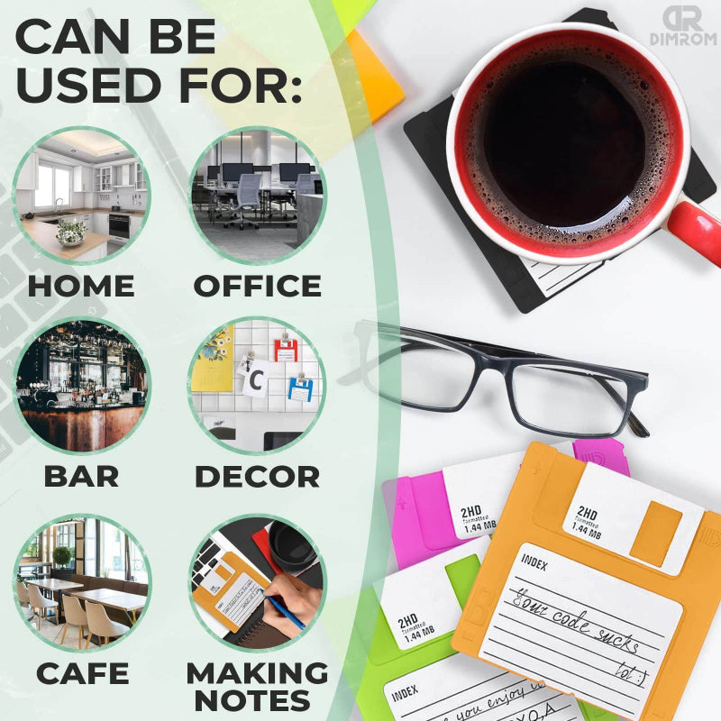 Dessous de verre vintage pour disquettes 