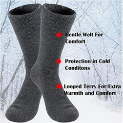 Men's Thermal Insulated Socks - Warm, Fuzzy, for Extreme Cold Weather,