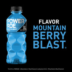 POWERADE Sports Drink Mountain Berry Blast, 20 Ounce (Pack of 24)