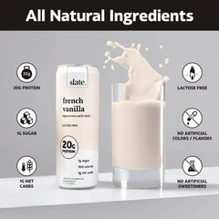 Slate Milk - Batido de leche con alto contenido de proteínas - Paquete variado básico - Clásico