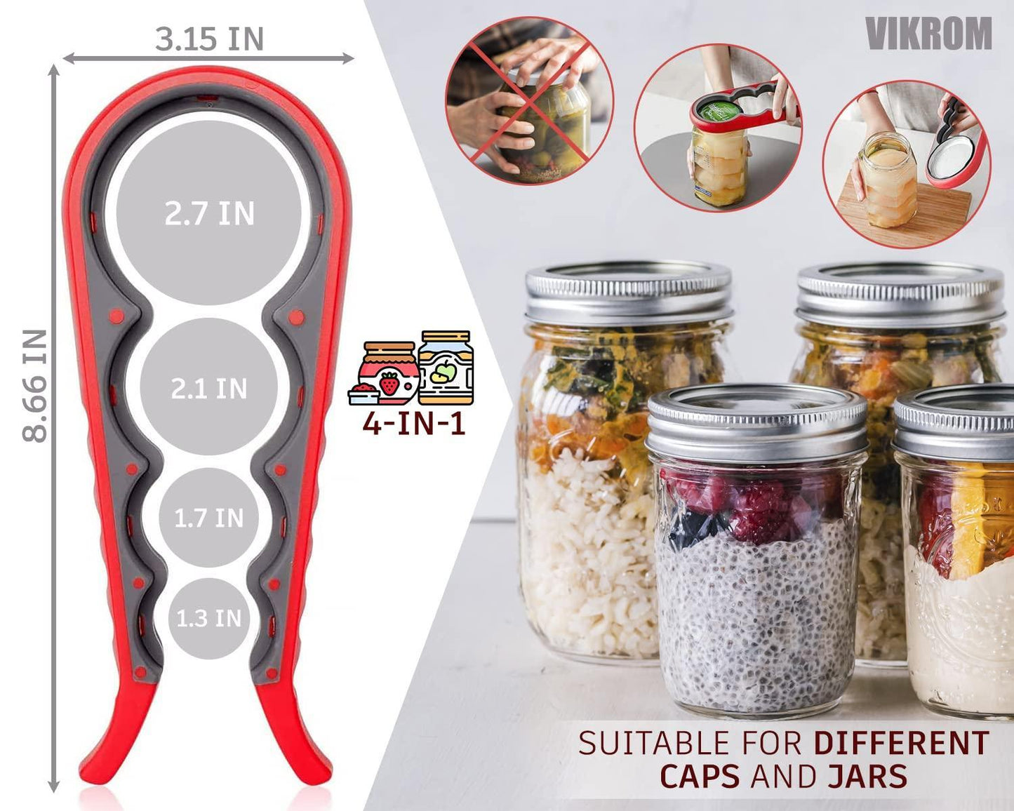 Silicone Jar Openers 3-Pack