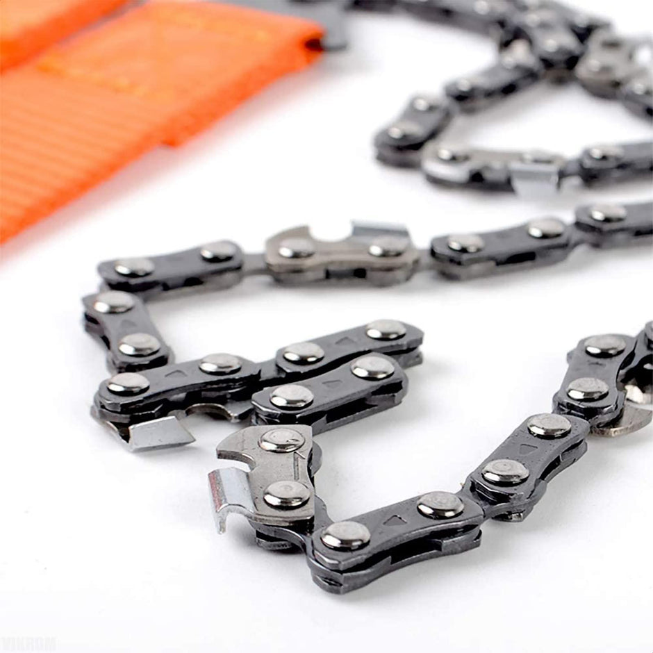 Tronçonneuse de poche avec poignées.