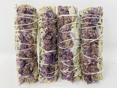 Bholi Sage Plus Sage Smudge Kit for Cleansing Negative Energy Lavender