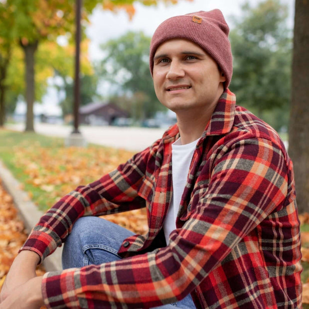 Rusty Burgundy Beanie