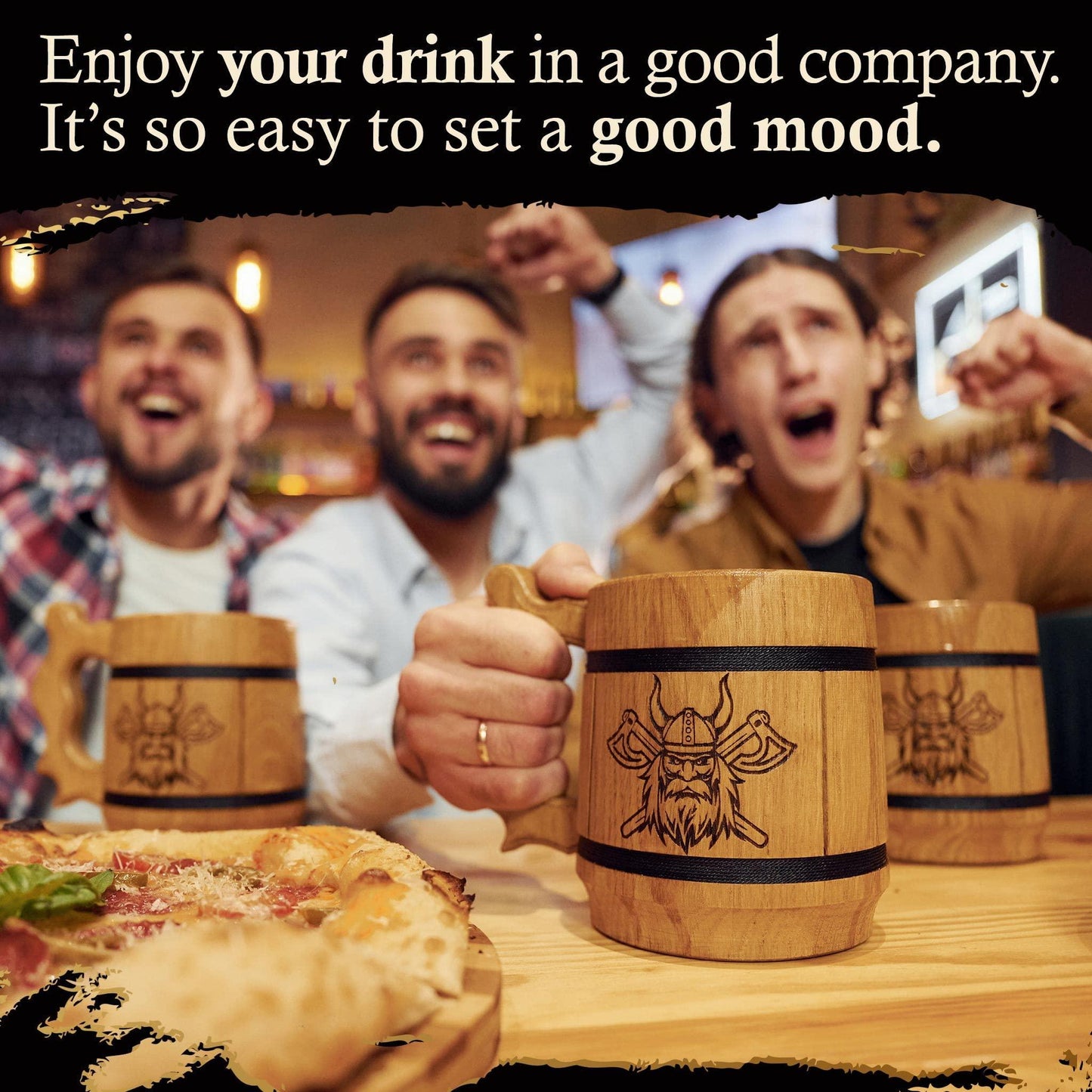 Viking Stainless Steel Beer Mugs 20oz
