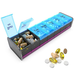 Extra Large Pill Organizer  XXL Pill Box 7 Day   Weekly Pill Organizer