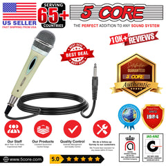 5Core XLR Microphone Dynamic Mic Karaoke Singing Studio Mics Handheld