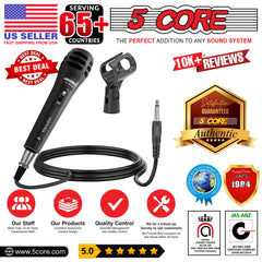 5Core XLR Microphone Dynamic Mic Karaoke Singing Studio Mics Handheld