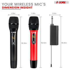 5Core Wireless Microphone Pair UHF Handheld Microfonos Inalambricos