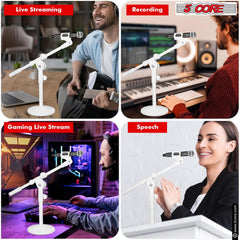 5Core Round Base Desktop Mic Stand Universal Desk Microphone Holder