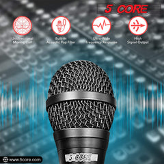 5Core XLR Microphone Dynamic Mic Karaoke Singing Studio Microfono