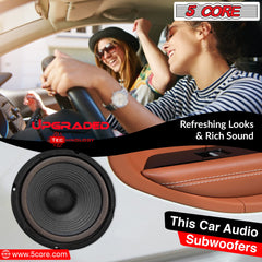 5Core 6 Inch Subwoofer speaker 300 Watt Car Subwoofer 4 Ohm