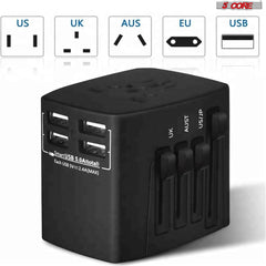 5Core Universal Travel Adapter International Power Adapters 3 Pack