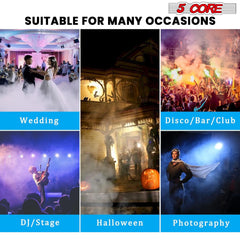 5Core Fog Machine 2500W Smoke Machine 6500CFM Low Lying Indoor Outdoor