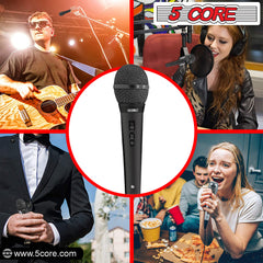 5Core XLR Microphone Dynamic Mic Karaoke Singing Studio Mics Handheld