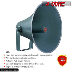 5 Core PA Speaker Horn Throat 16 inch All Weather Use Support Wide