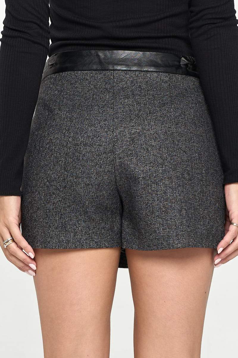 Asymmetrical Wrap Mini Skorts