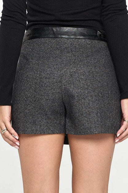 Asymmetrical Wrap Mini Skorts