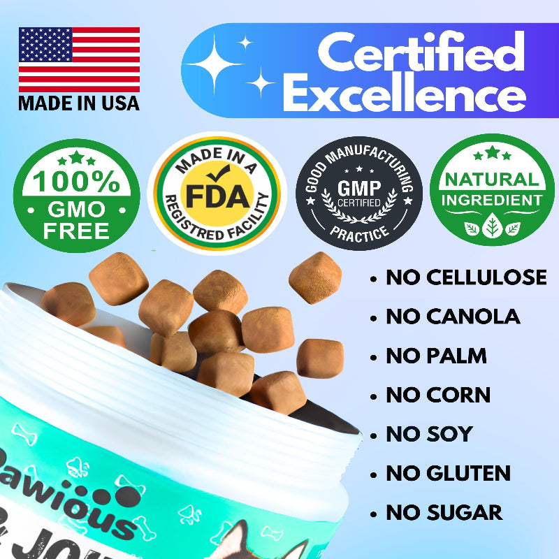 Mâches de soutien digestif pour chiens.