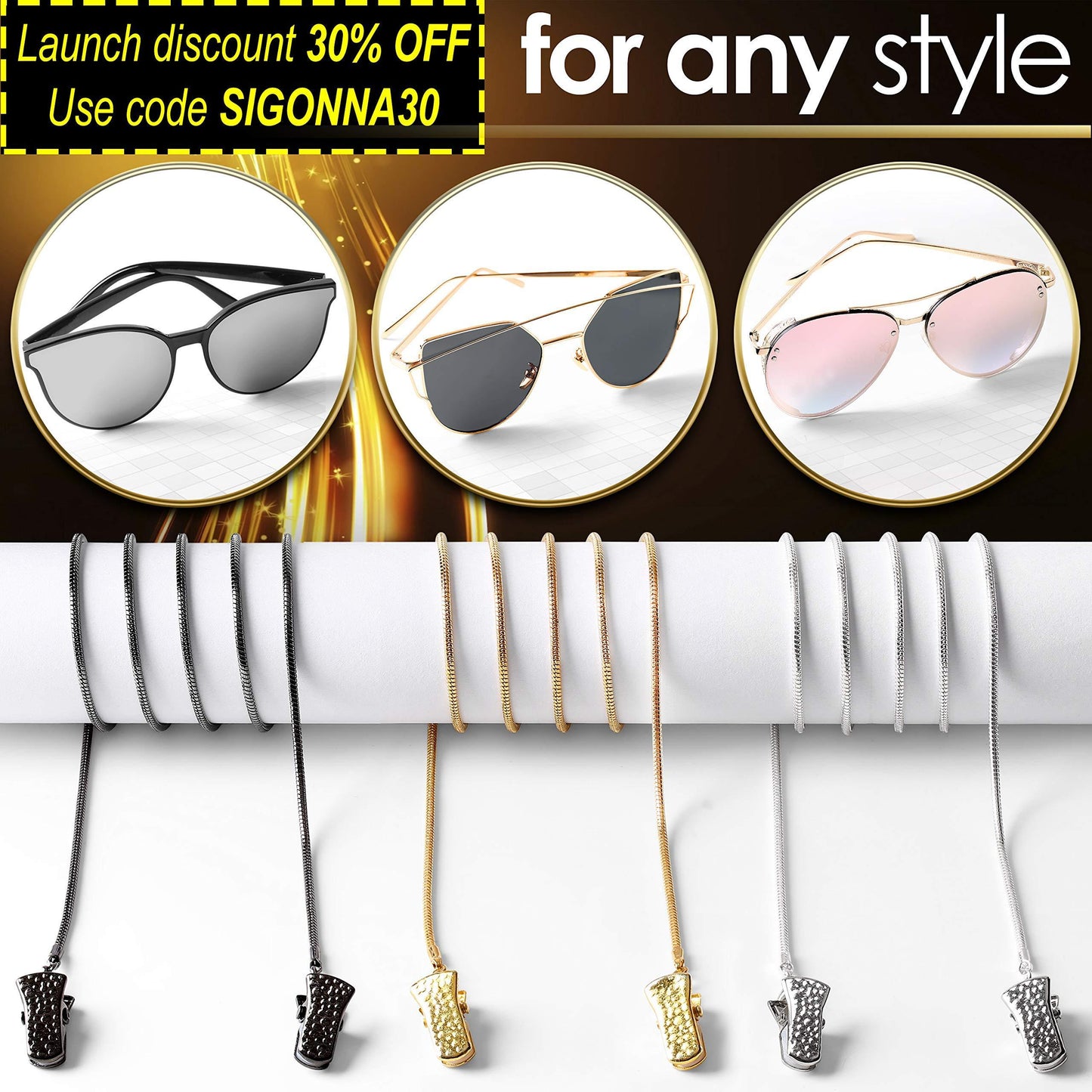 SIGONNA Eyeglass Chains for Women.