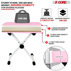 5 Core Keyboard Bench X Style Piano Stool Heavy Duty Adjustable