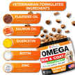 Omega 3 para perros Suplemento para la piel y el pelaje de los perros Aceite de pescado para perros