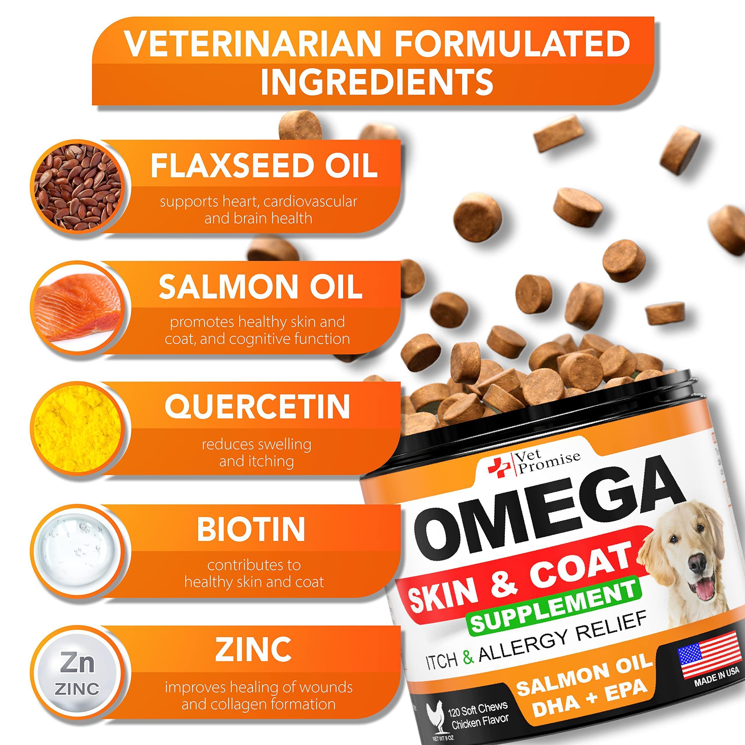 Omega 3 para perros Suplemento para la piel y el pelaje de los perros Aceite de pescado para perros