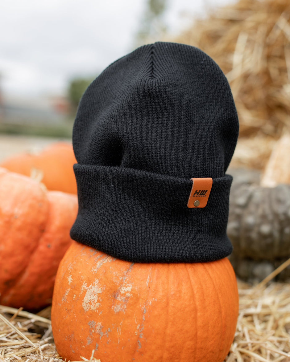 Charcoal Black Beanie