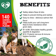 Flea and Tick Prevention Chewable Pills for Cats