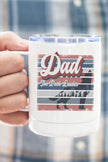 Dad Pack Leader Coffee Cup featuring a wolf design, perfect gift for dads on birthdays or special occasions.