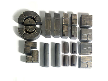 UNIT BRICKS 22 pcs Toddler Standard Unit Rocks Wooden Building Set