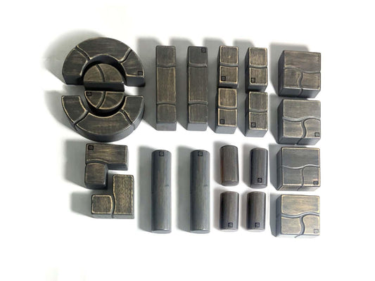UNIT BRICKS 22 pcs Toddler Standard Unit Rocks Wooden Building Set