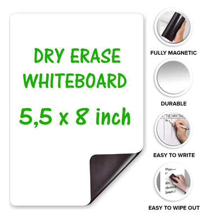 Magnetic Dry Erase Whiteboard – Wall-Mount or Desktop