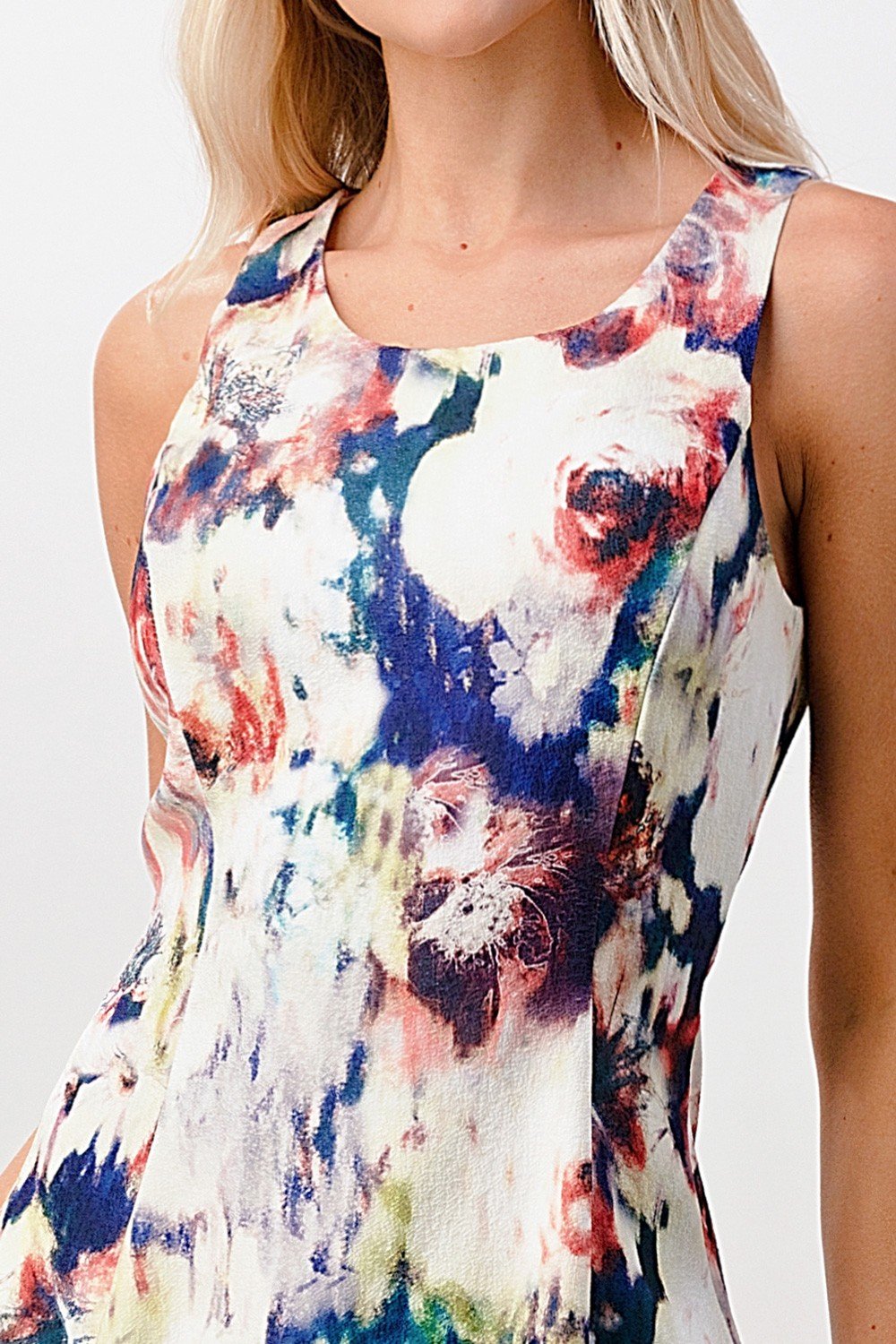 Floral Sleeveless A-Line Dress
