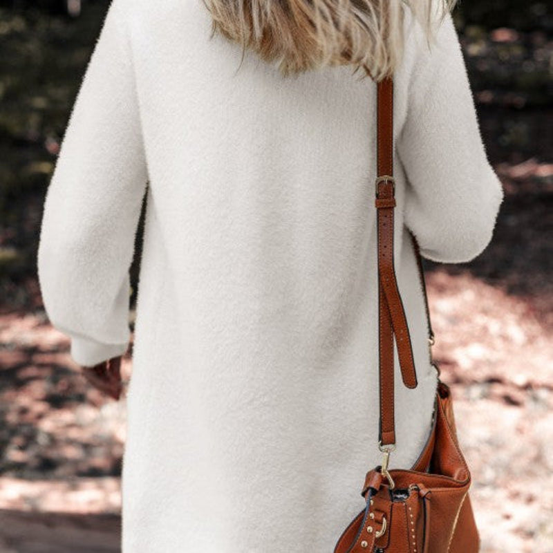 Button-Front Knit Cardigan Sweater for Women