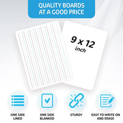 10 Pack Dry Erase Lapboards 9x12 Inch