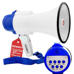 5Core Megaphone Bullhorn Speaker 30W Mini Bull Horn Battery Power